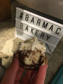 Inside marbles cupcake