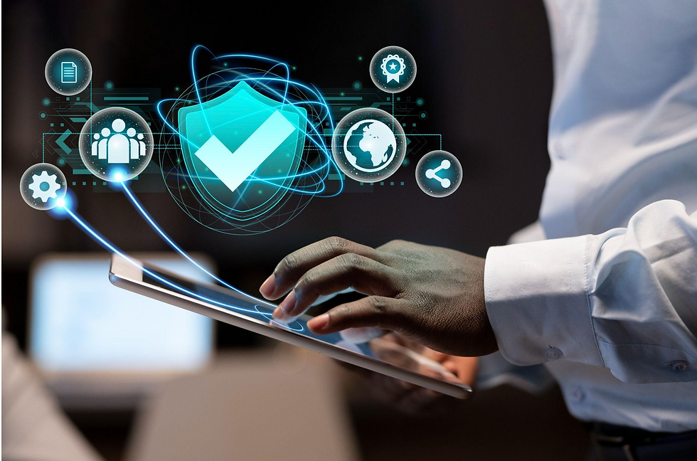 IT professional using an AI security dashboard to protect patient data and ensure healthcare compliance.
