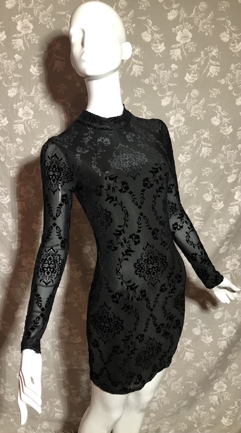 Thumbnail: Long Sleeve Velvet Dress
