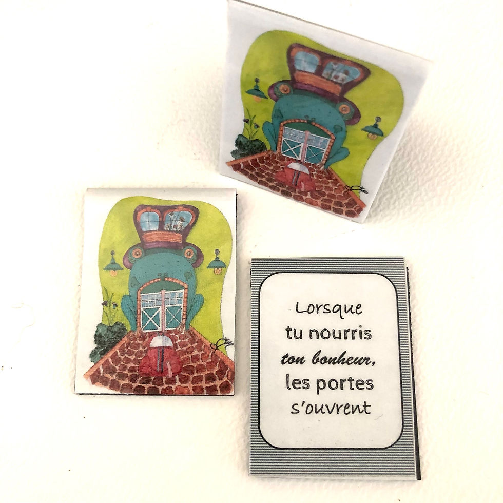 Miniature : Signet aimanté grenouille 🐸  porte 🚪 bonheur