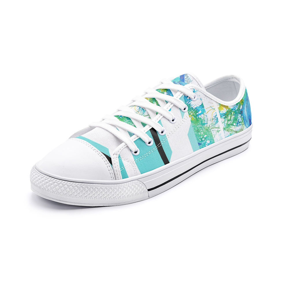 Chaussures basses en toile/ Low Top Canvas Shoes bleu australie
