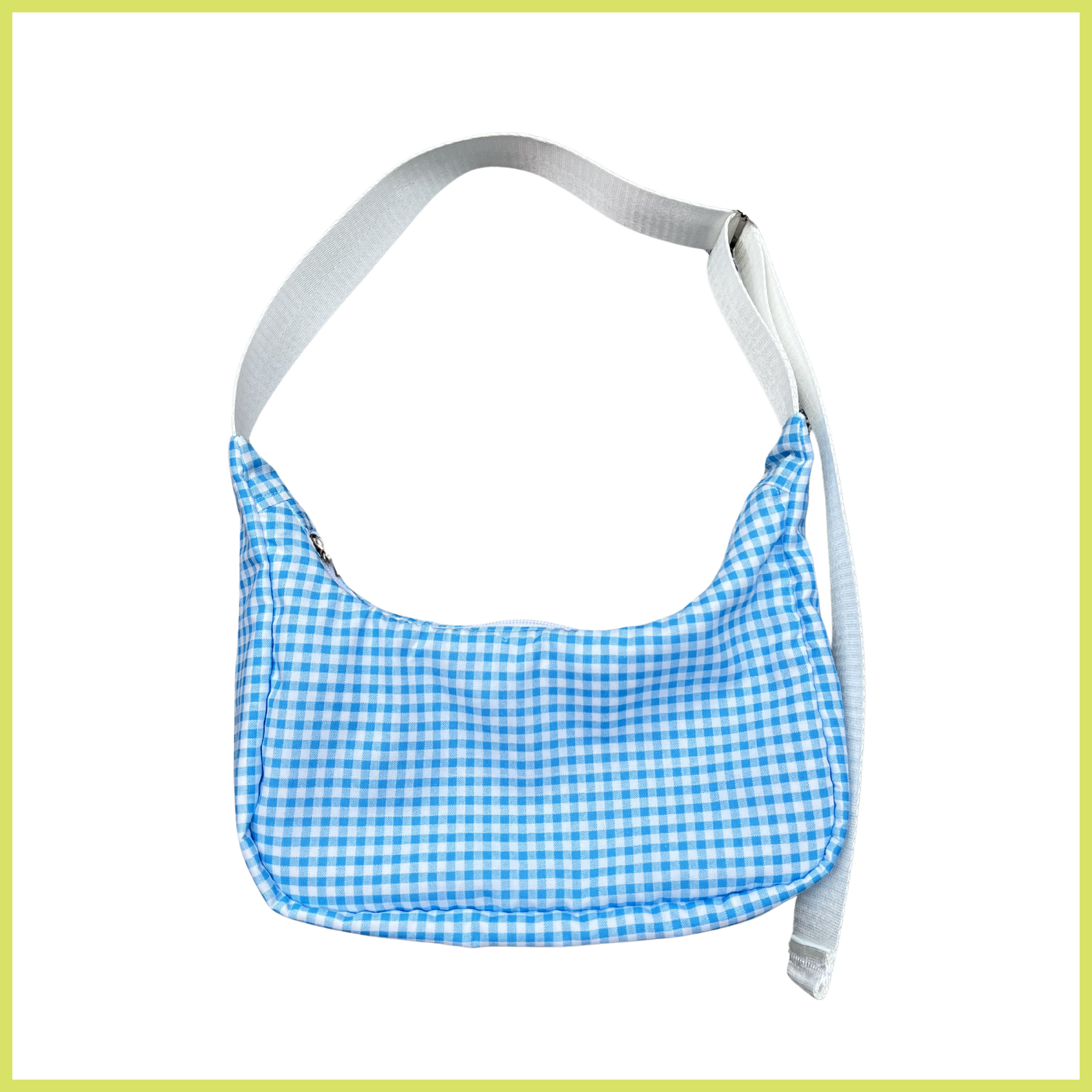 Blue Gingham Shoulder Bag