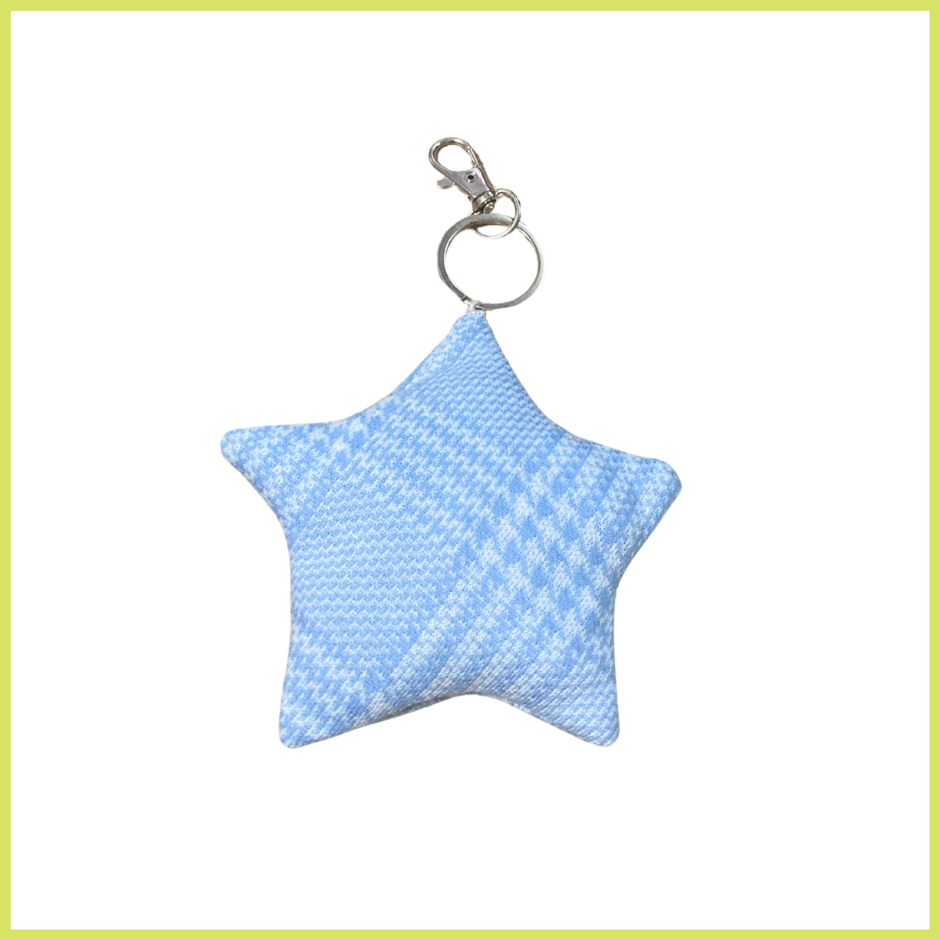Plaid Star Bag Charm