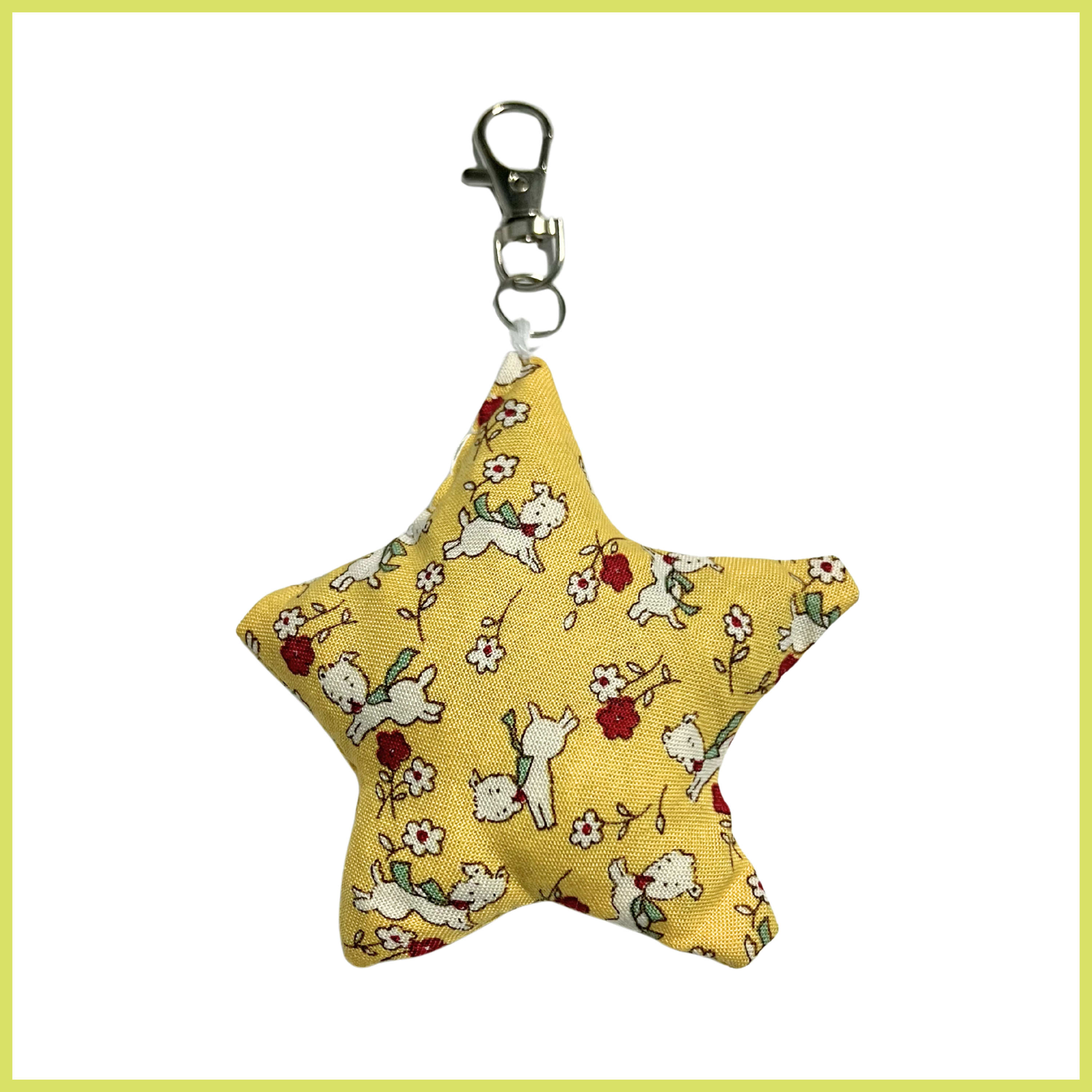Frolicking Dog Yellow Bag Charm