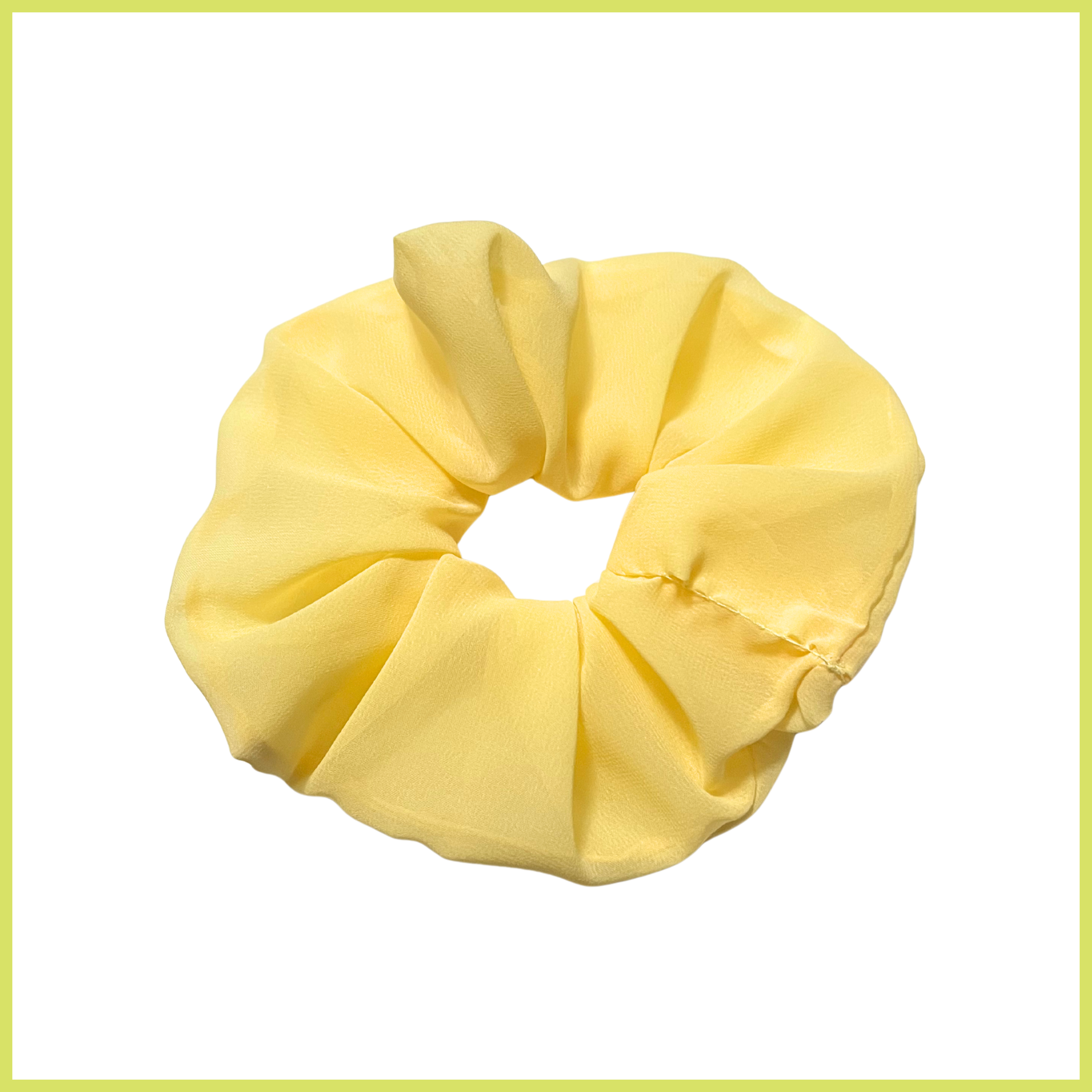 Butter Yellow Chiffon Scrunchie