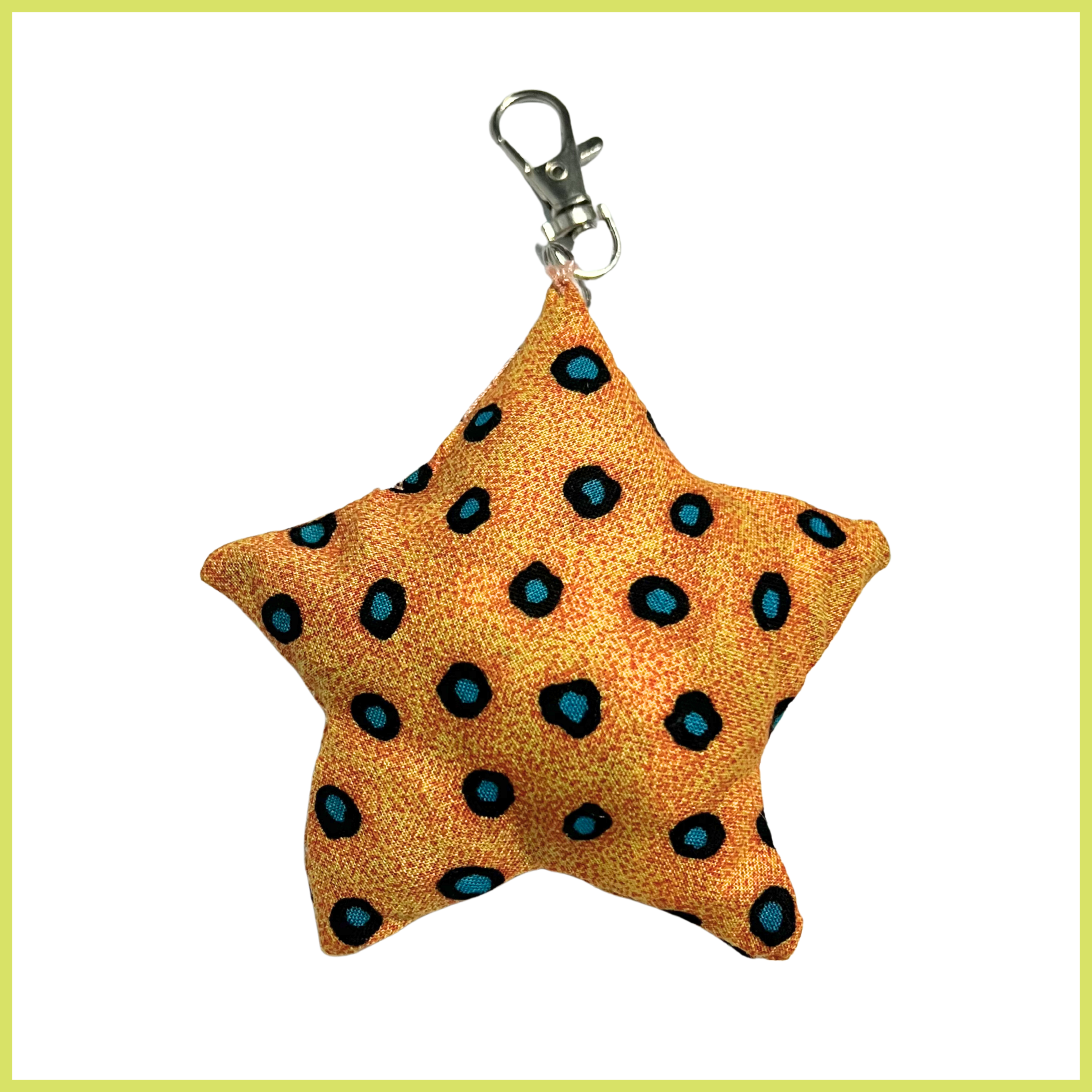 Orange Ankara Dots Charm