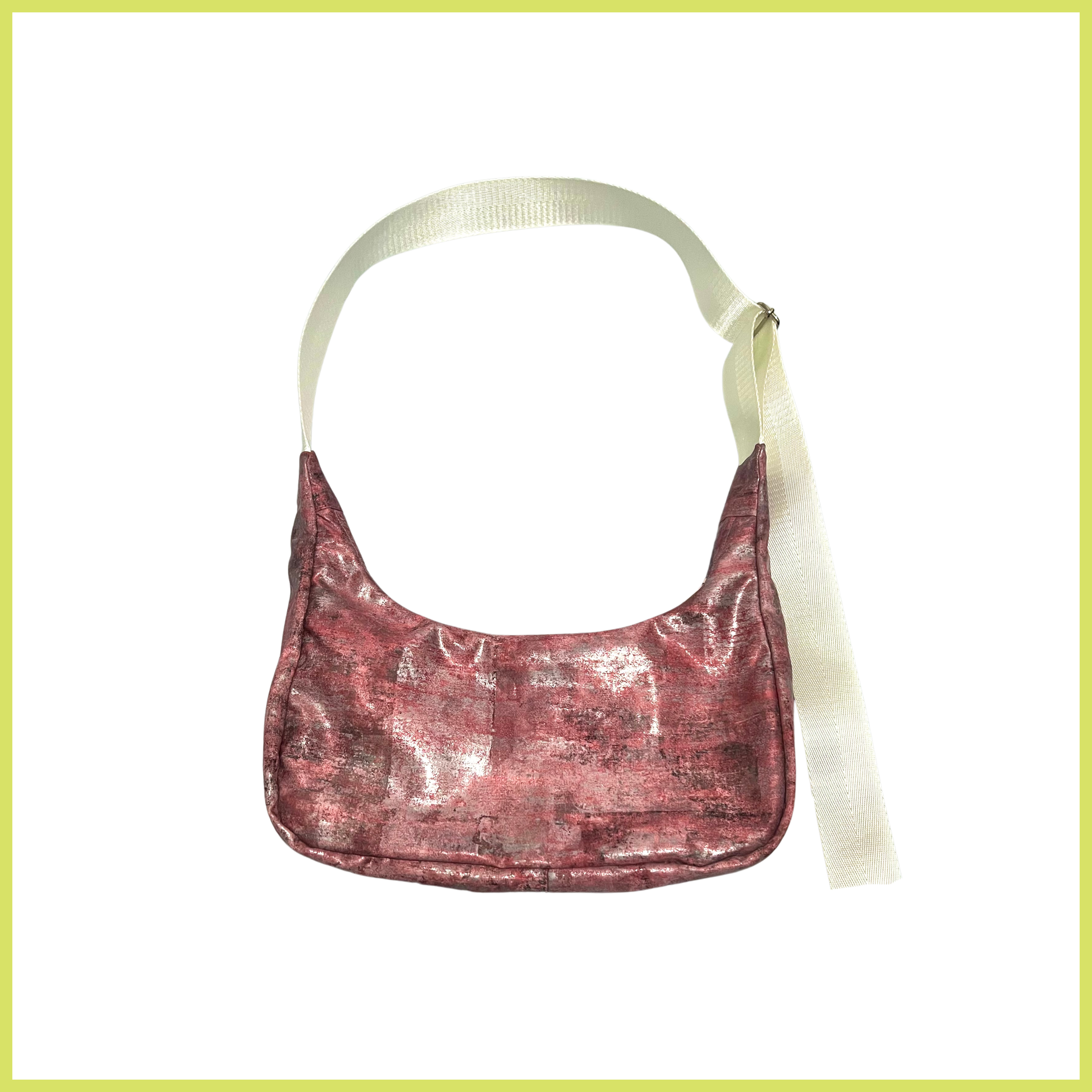 Small shoulder bag made pink pleather