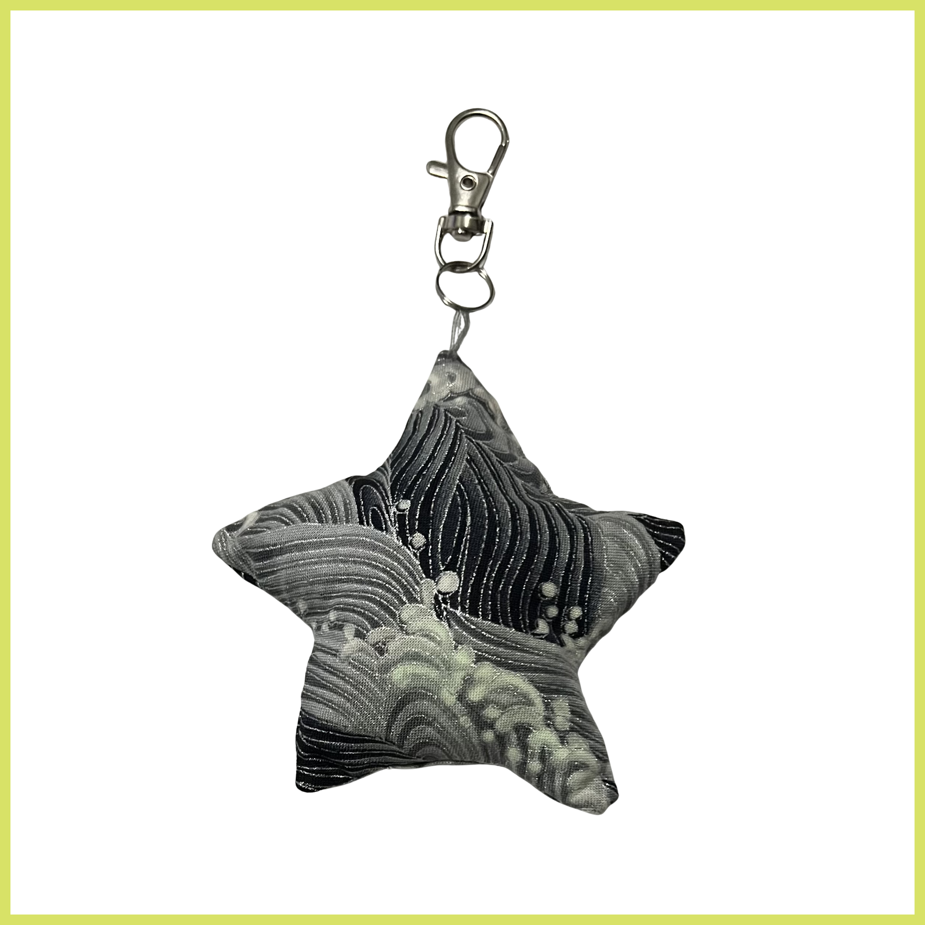 Black & White Waves Charm