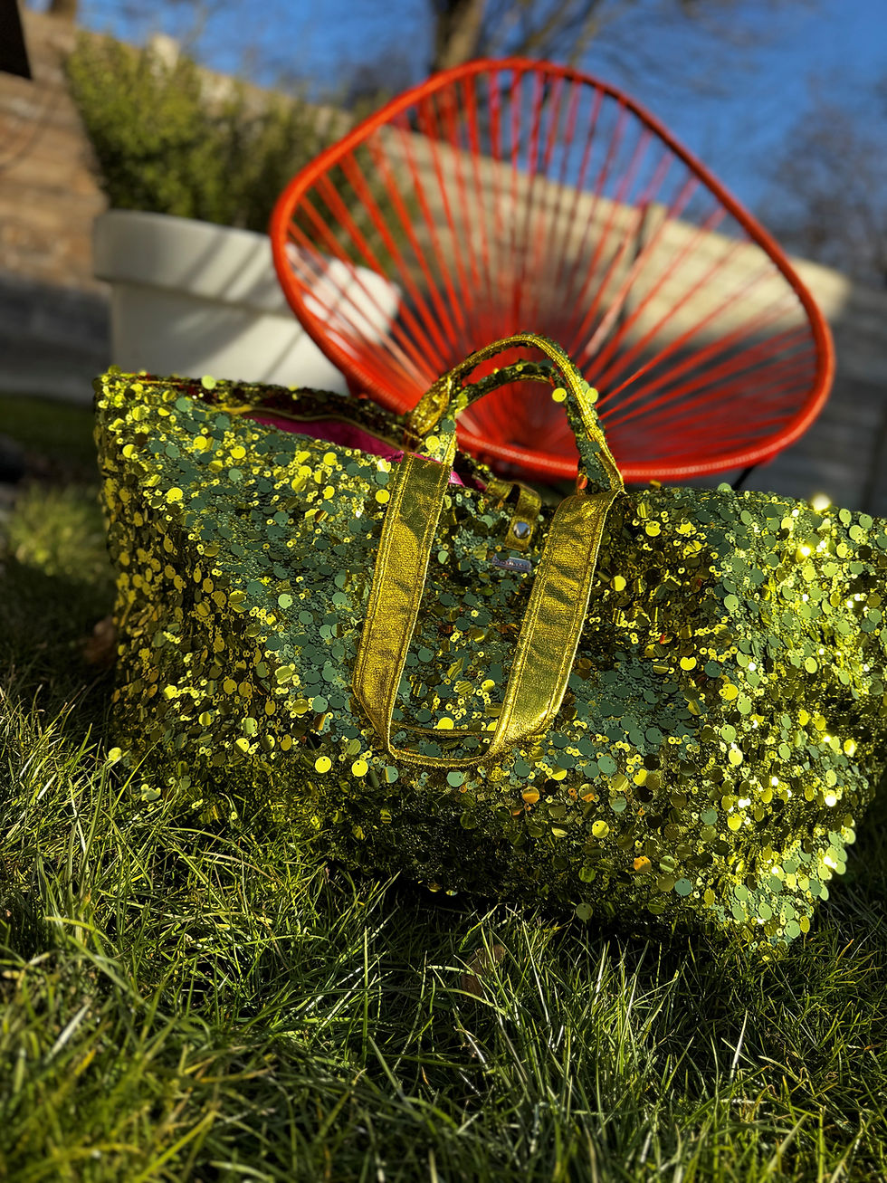 Miniaturbild: limitierte LUXUSBAG - bigger paillette close limette