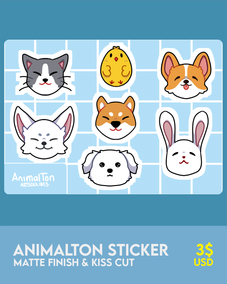 Animalton Sticker set