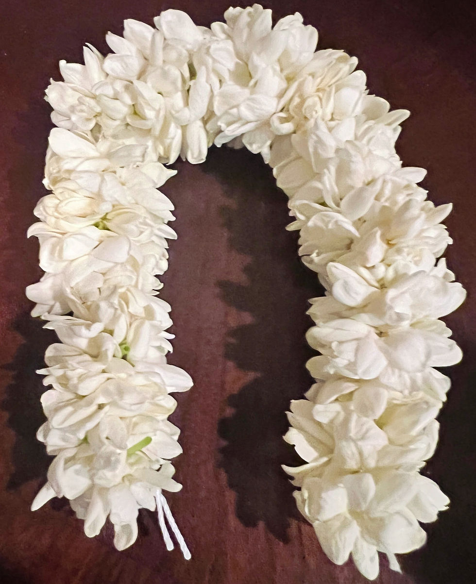 Home grown jasmine garland