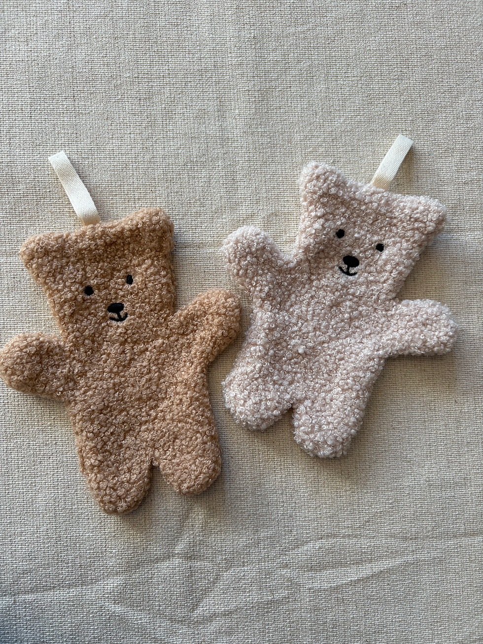 Thumbnail: Teddy Bear Pacifier Lovey - light brown