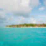 Sunny day at a beach in the Bahamas