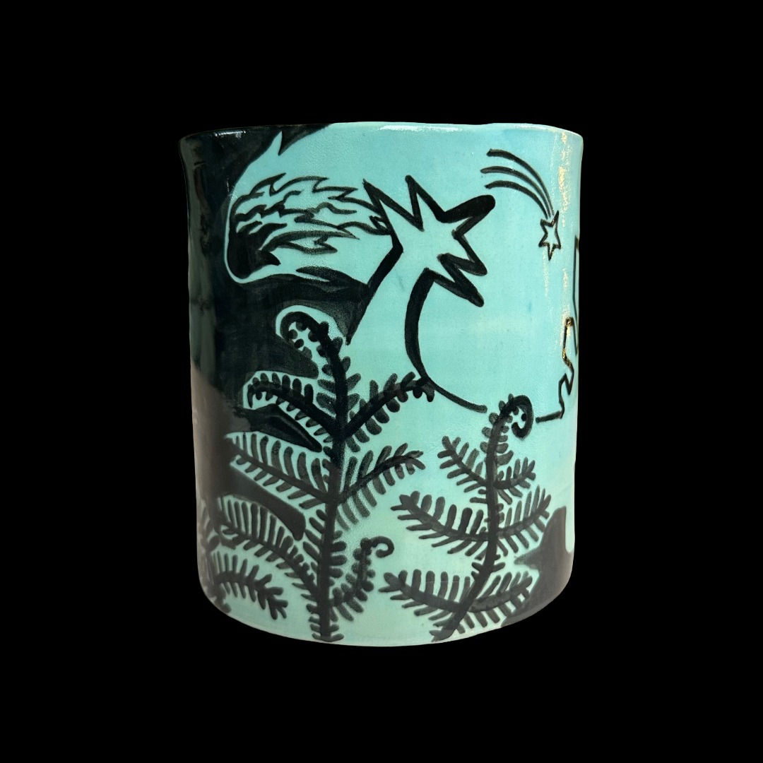 Cache pot météorite 