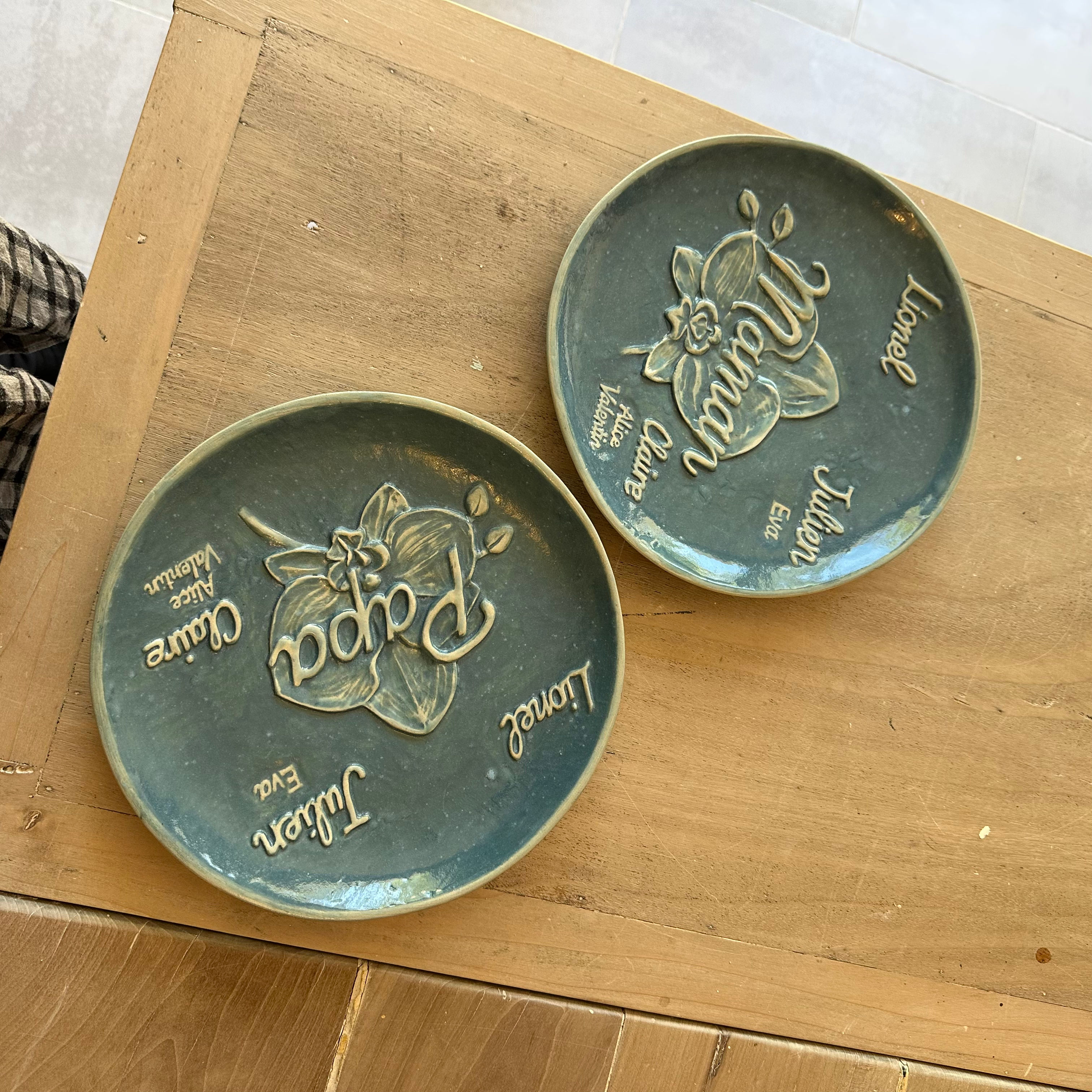 2 assiettes orchidées