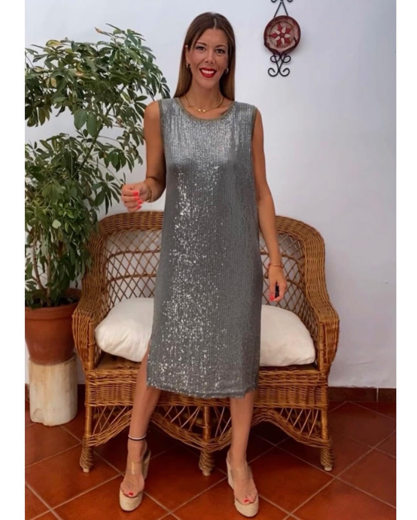 Vestido Lentejuelas verde 