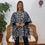 Miniatura: Poncho leopardo gris