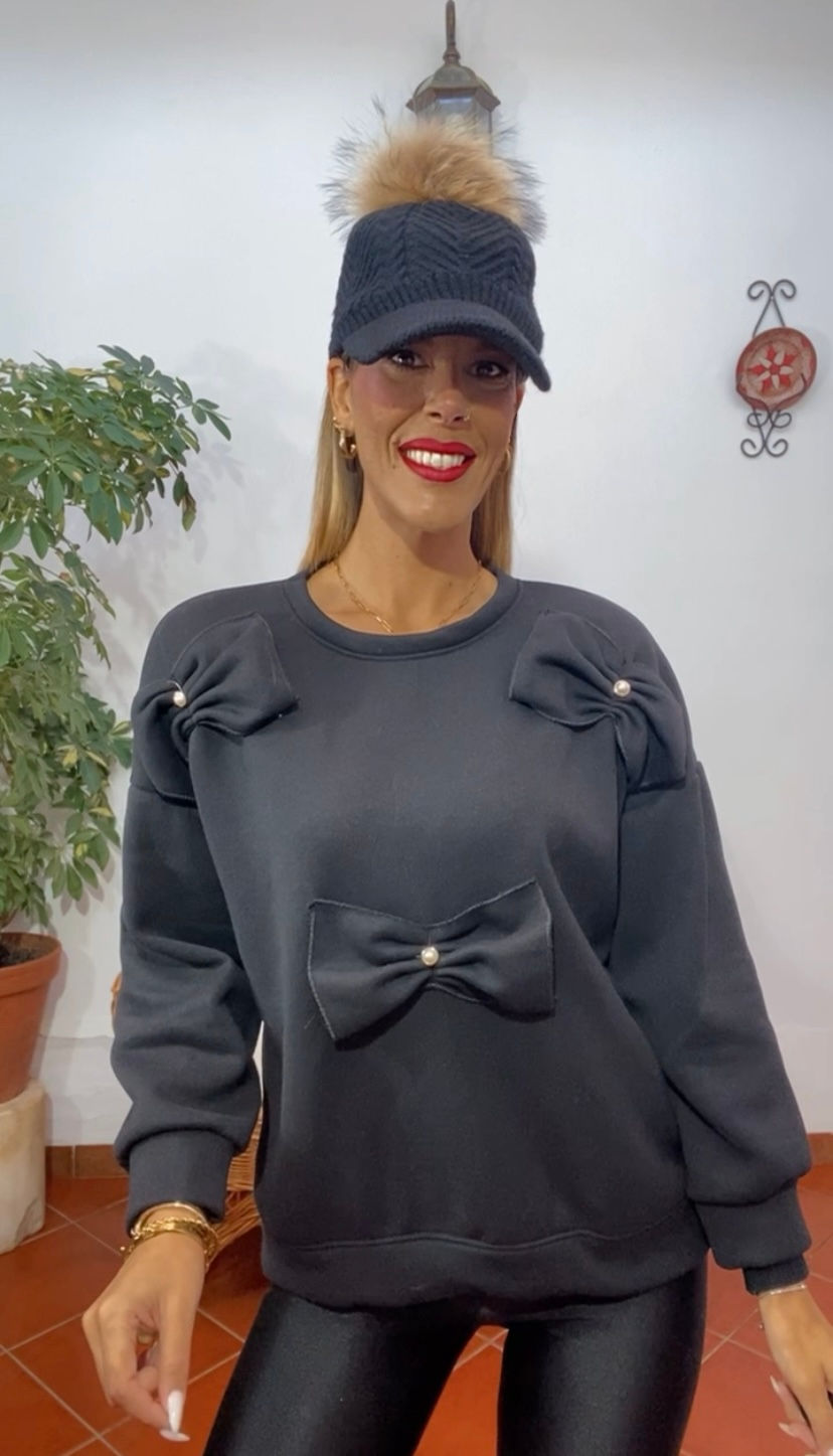 Miniatura: Sudadera Moña negra