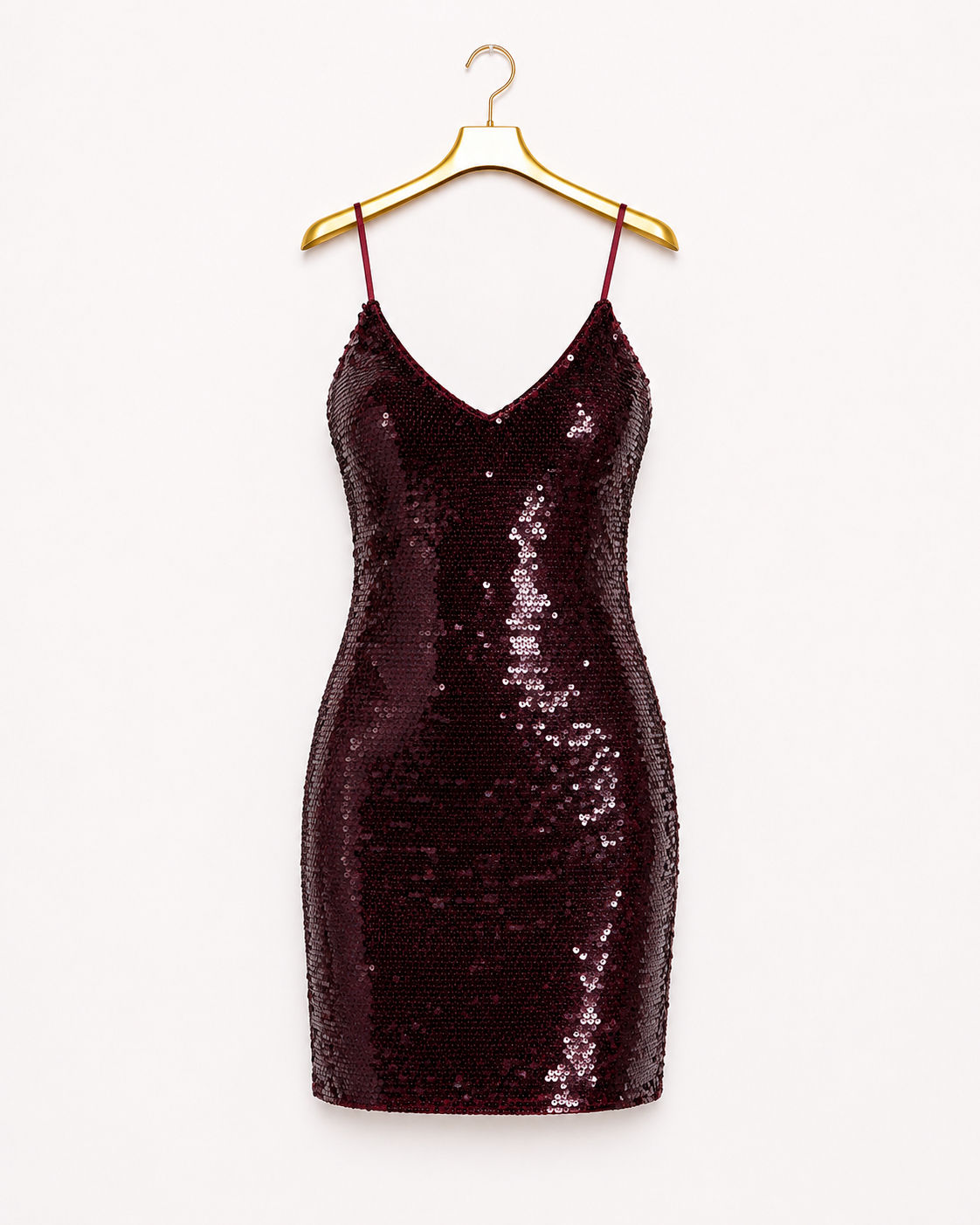 Plum Sequin Mini Dress