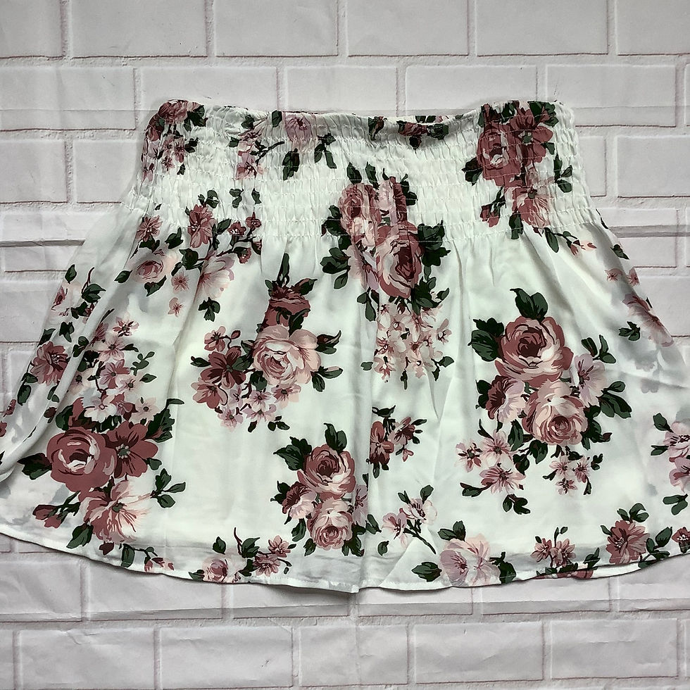Fit & Flare Floral Smocked Skirt