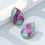Thumbnail: Color blocked tear drop earrings 