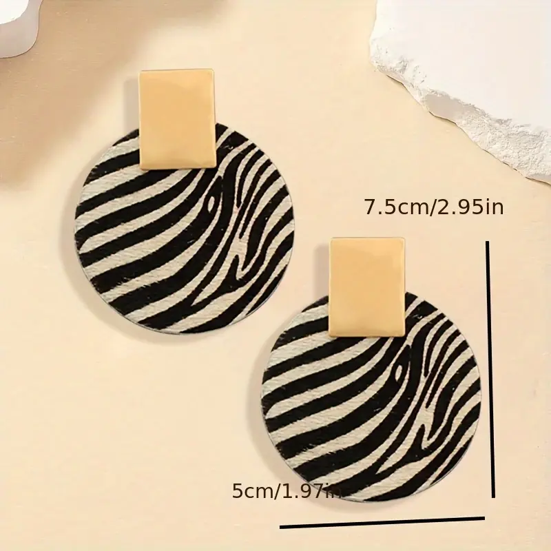 Thumbnail: Vintage Zebra Earrings 