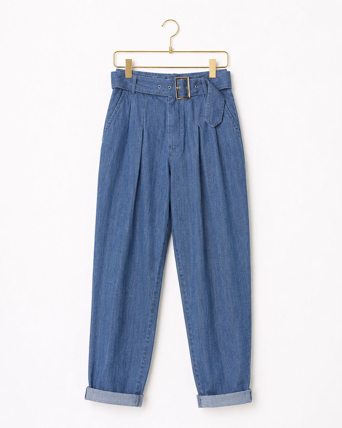 Chambray High Waist Soft Pants