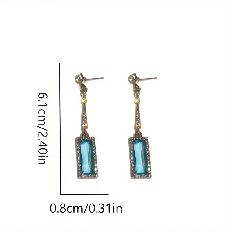 Thumbnail: Dangle Rhinestone Earrings