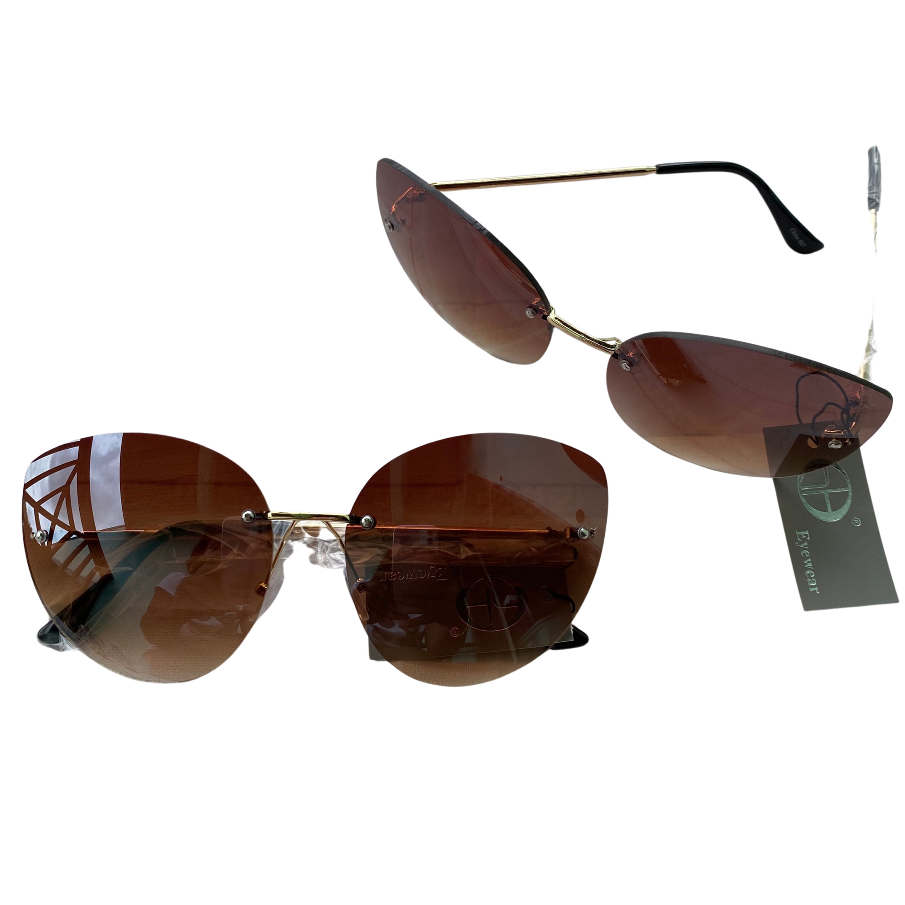 Rimless Cateye Sunglasses