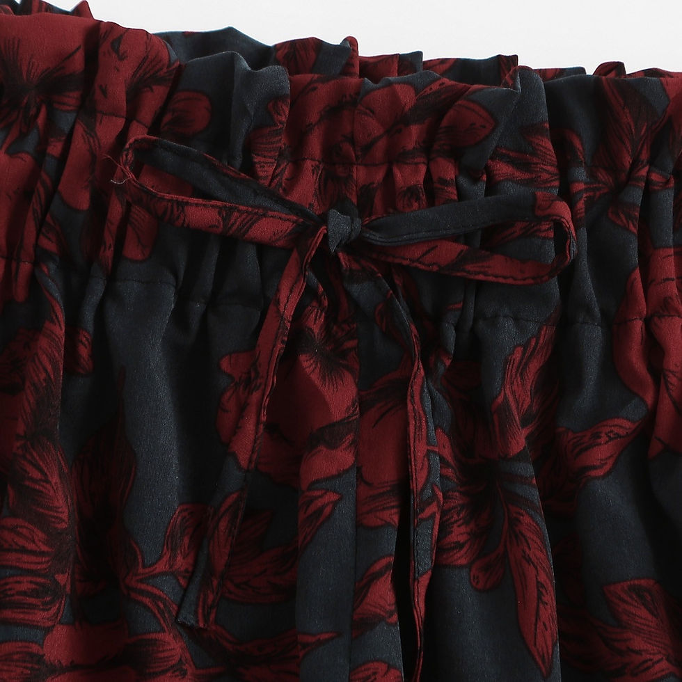 Thumbnail: Floral  Paperbag Waist Shorts