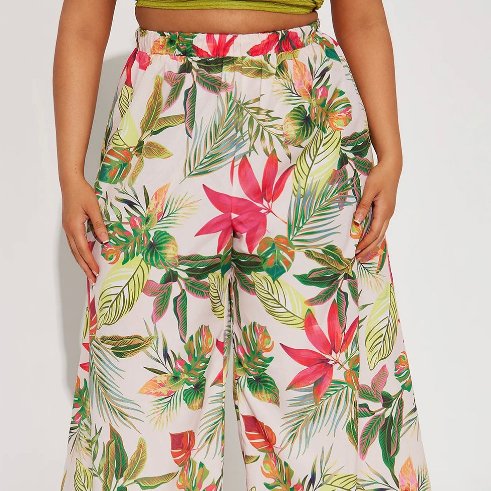 Thumbnail: Tropical Wide Leg Pants 