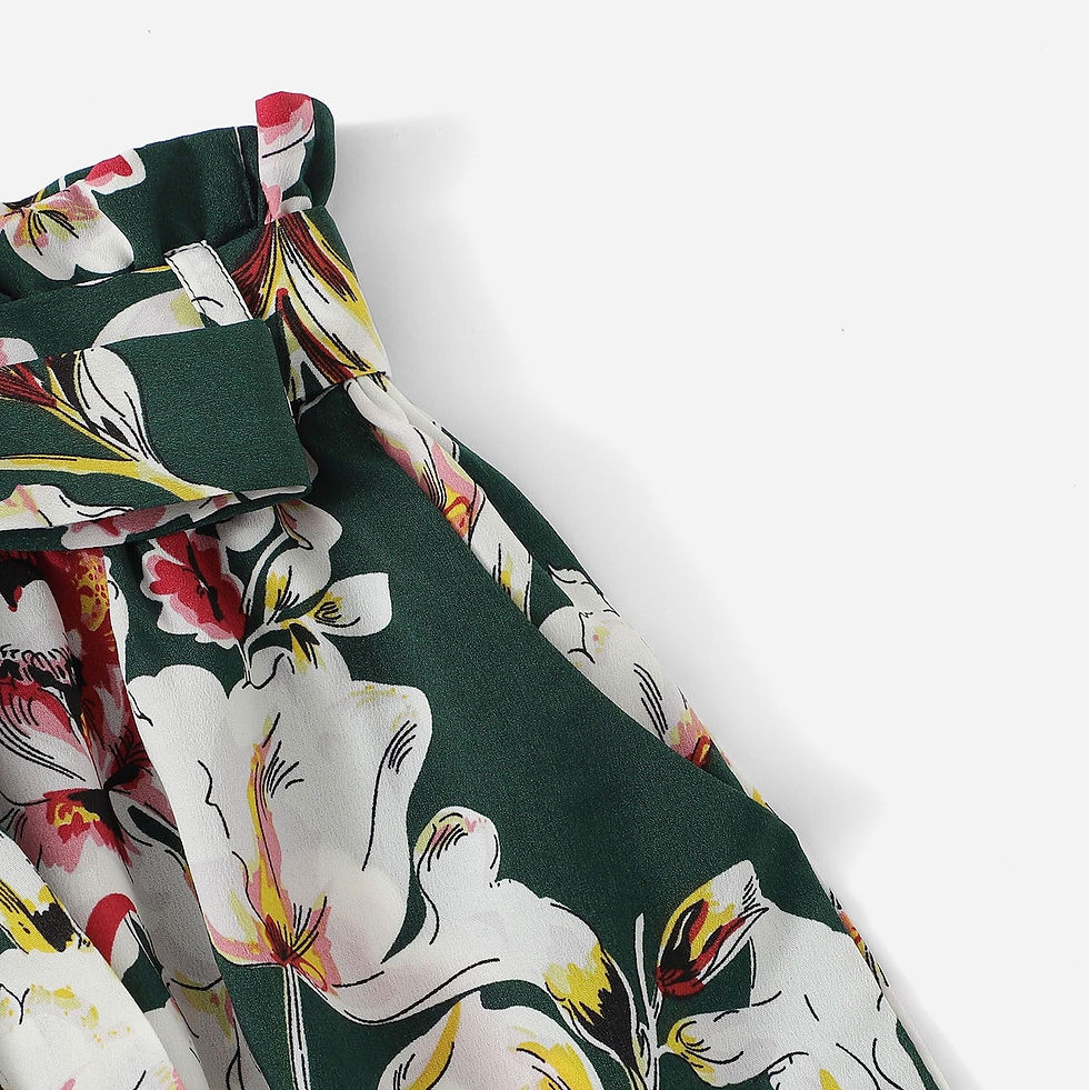 Thumbnail: Floral Paperbag Waist Shorts