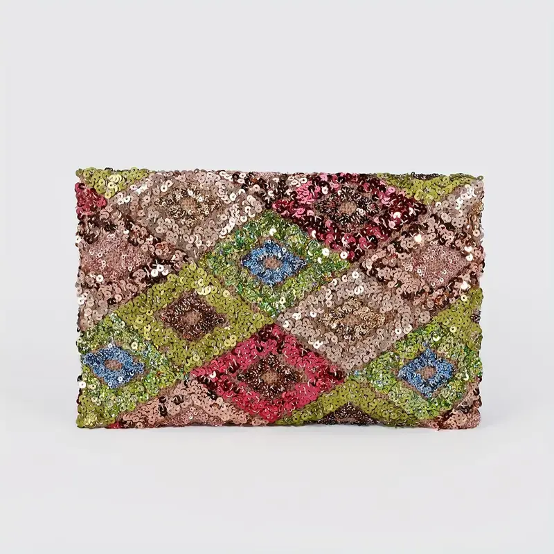 Thumbnail: Exquisite Sequin Beaded Clutch Purse