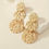 Thumbnail: Golden Round Sheets Dangle  Earrings 