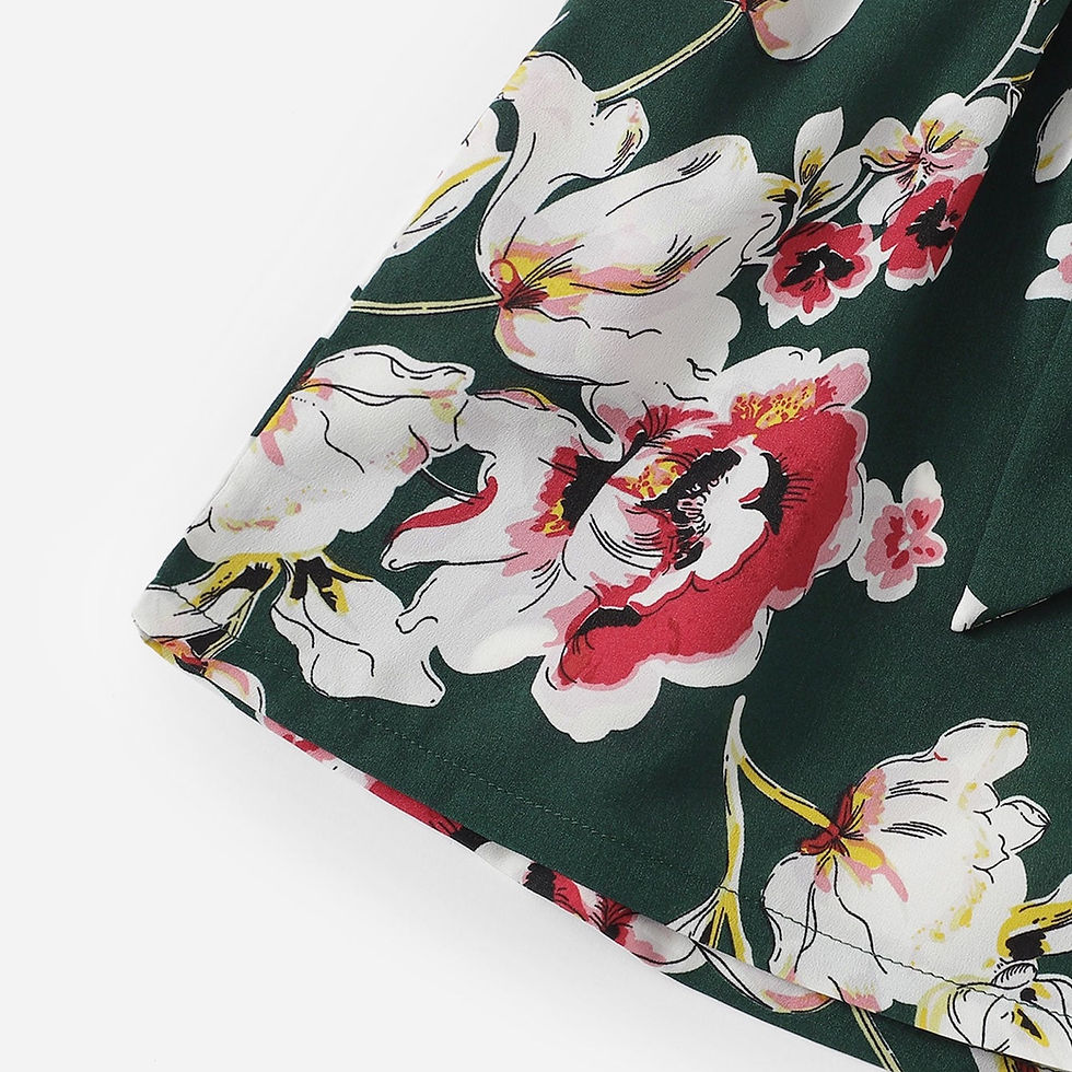 Thumbnail: Floral Paperbag Waist Shorts