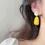 Thumbnail: Elegant yellow earrings 