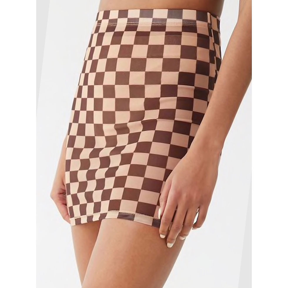 Thumbnail:  Checkered Mesh Skirt