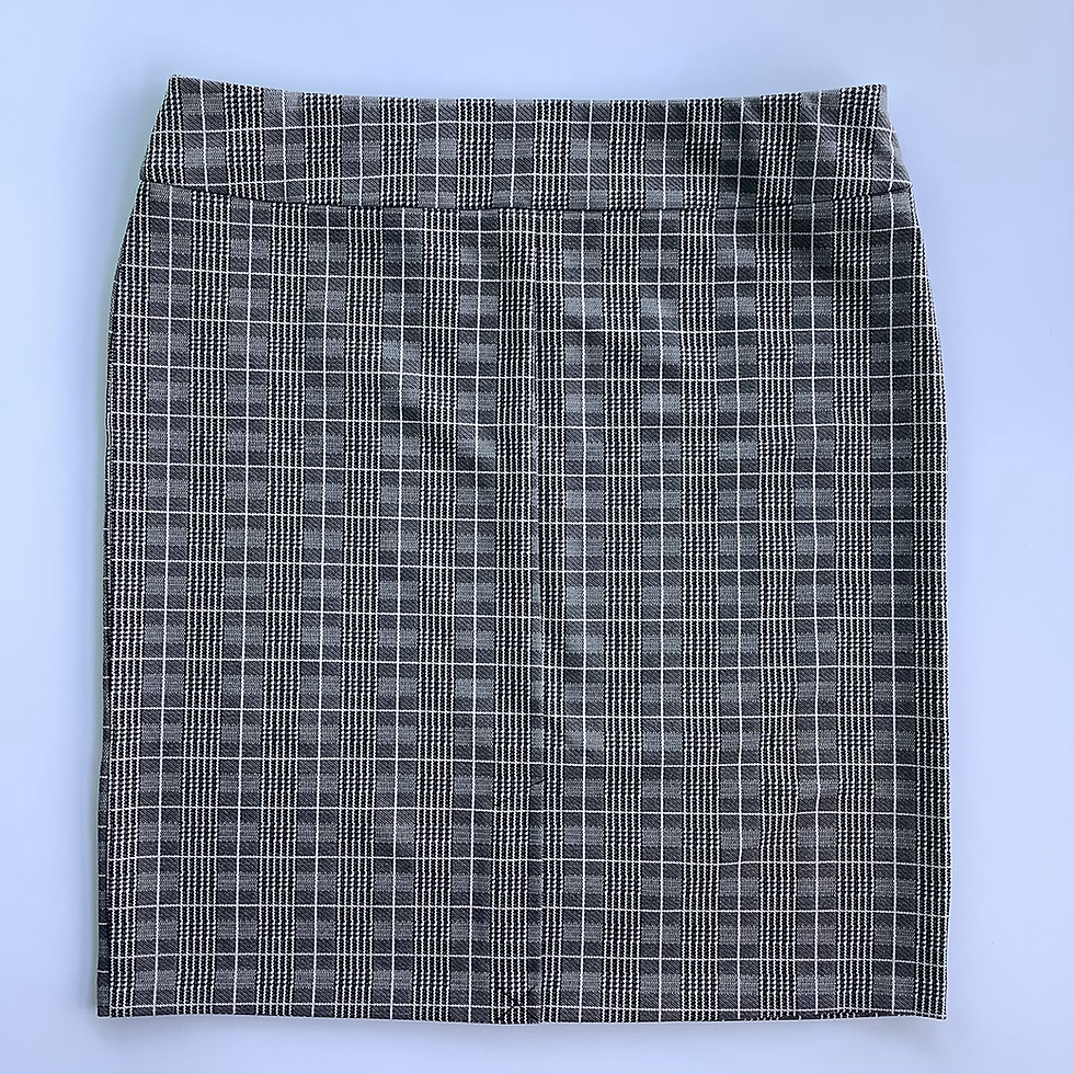 Thumbnail: Plaid Pencil Stretch Skirt