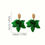 Thumbnail: Elegant Green Petal Dangle  Earrings 