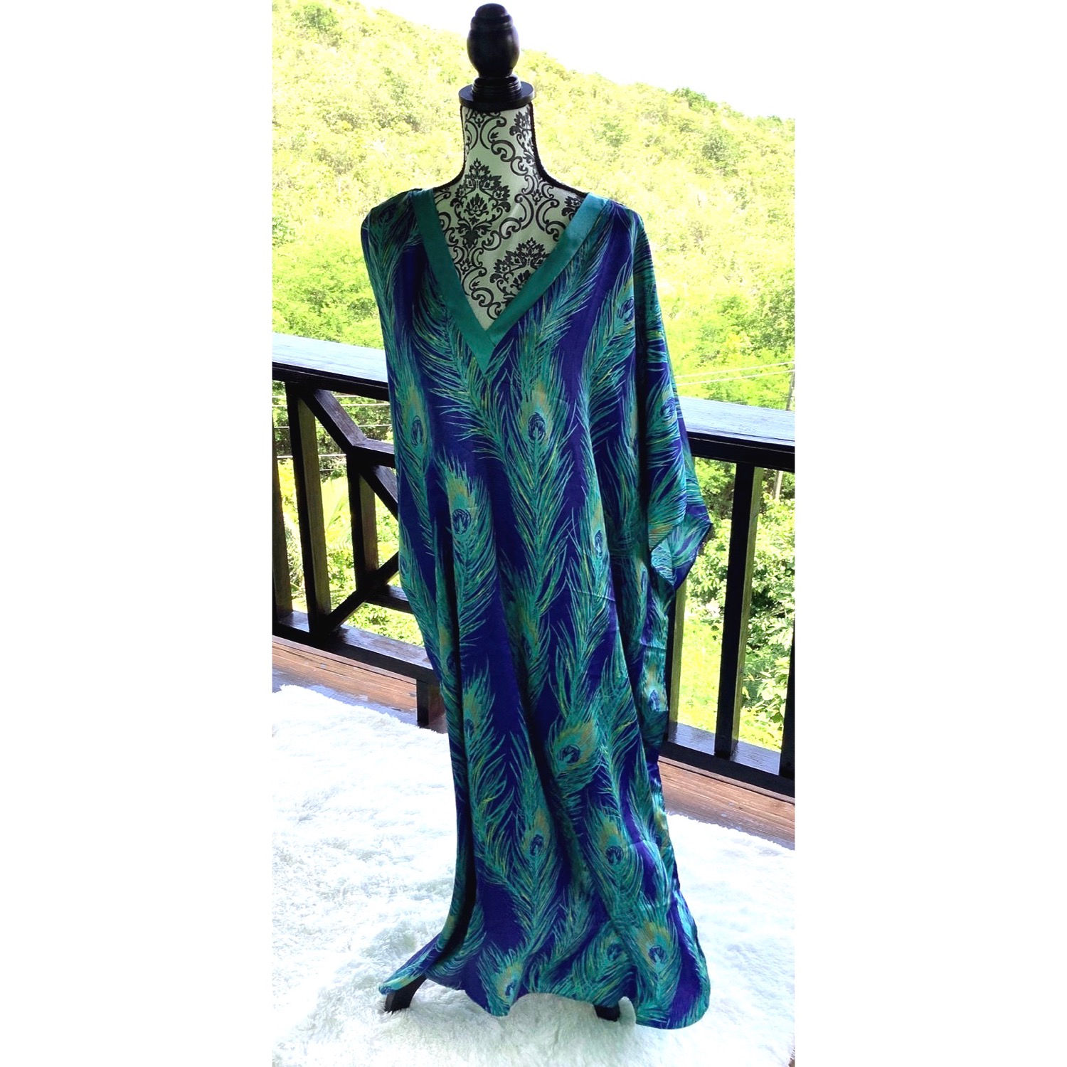 Blue Abstract Caftan