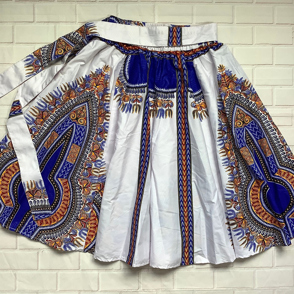 African Print Midi Flare Skirt