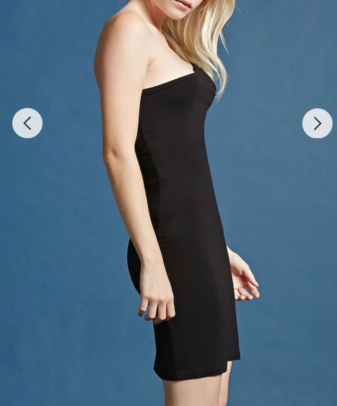 Thumbnail: One shoulder black bodycon dress