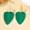 Thumbnail: Green ribbed earrings 