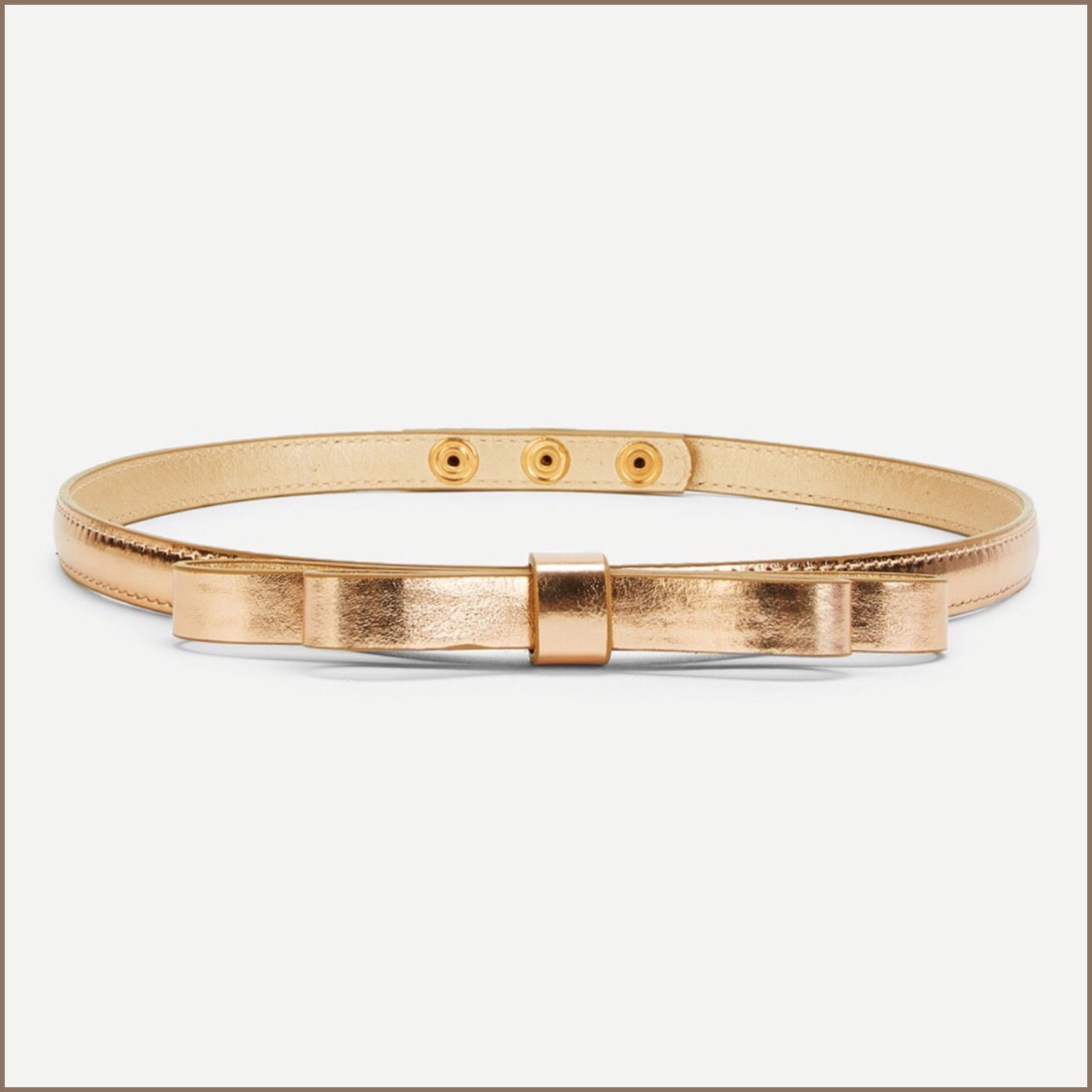 Metallic Skinny Belt