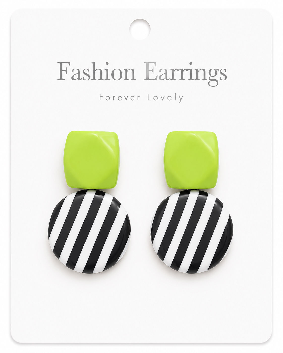 Chic striped candy earrings 