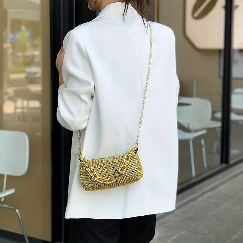 Thumbnail: Sparkly Crossbody Glitter Chain Handbag