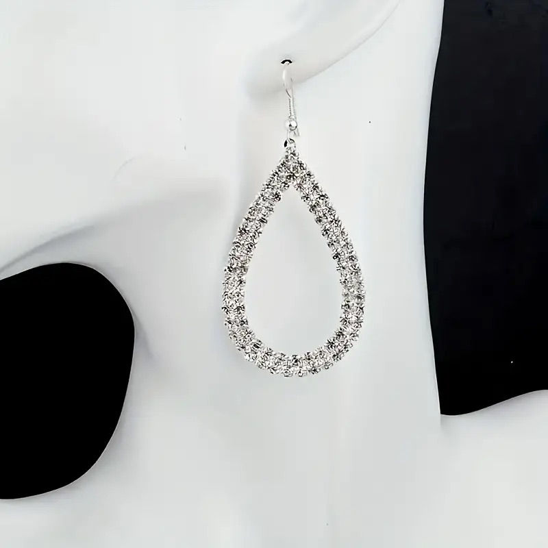 Thumbnail: Silvery Sparkling Droplet Dangles