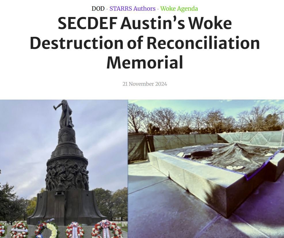 Secdef Coin Austin SECDEF Austin’s Woke Destruction of Reconciliation Memorial
