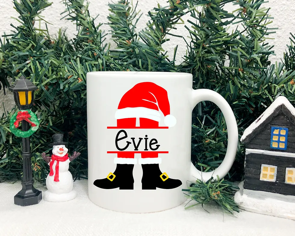 Thumbnail: Santa shoes personalised Christmas Mug