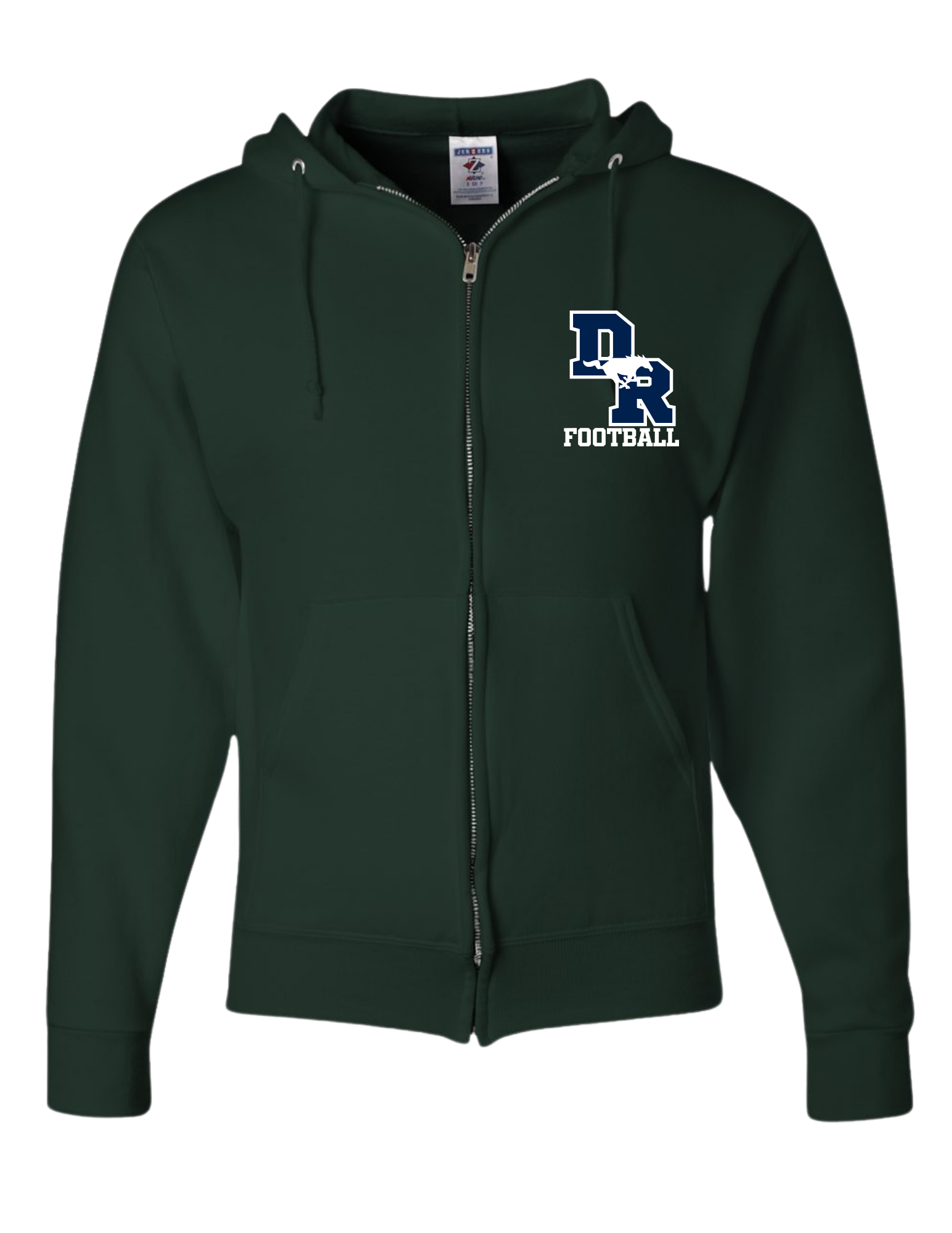 Mustang Football Zip-Up Hoodie